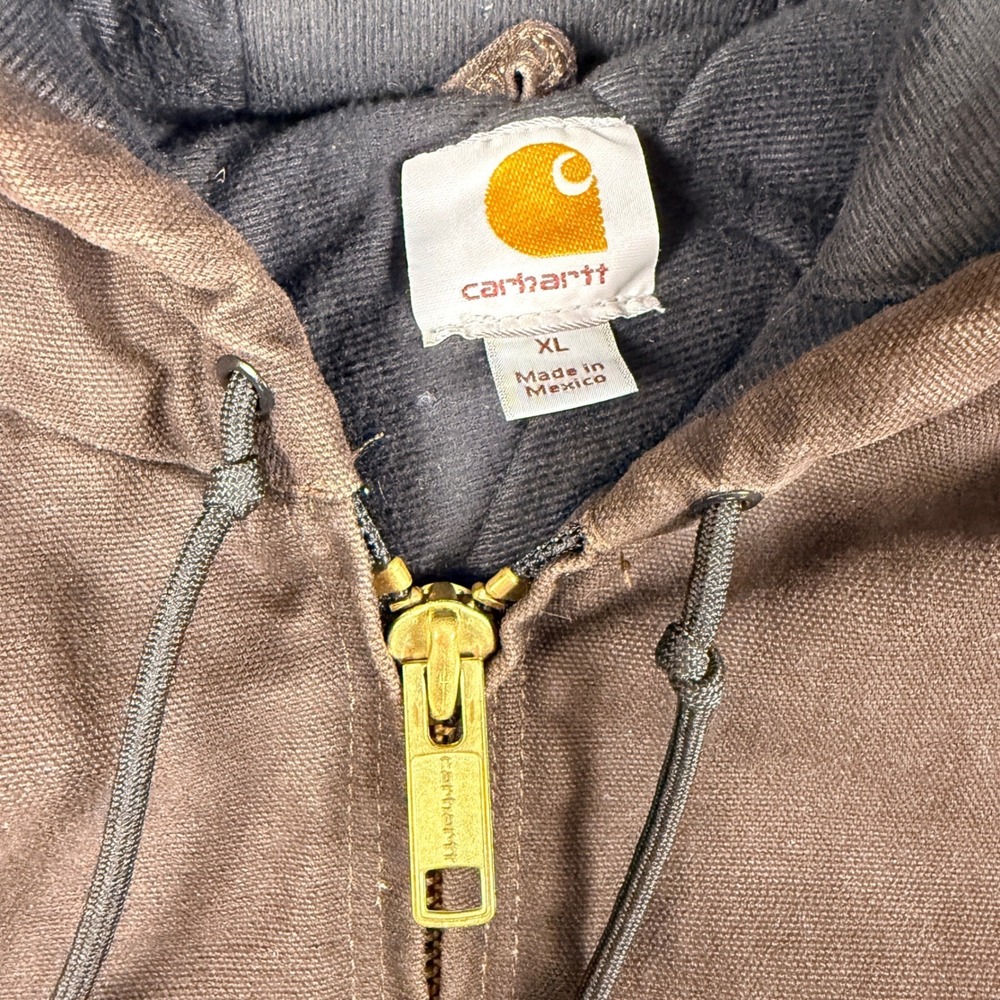 Carhartt J130 Dkb Mens Xl Dark Brown Quilted Flannel … - Gem